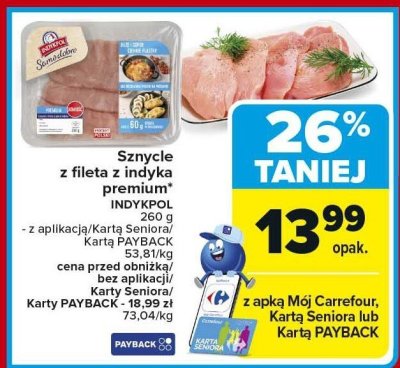 Sznycle z fileta z indyka premium Indykpol promocja