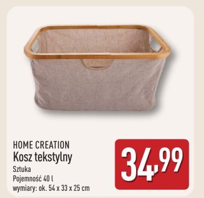 Kosz tekstylny HOME CREATION promocja w Aldi
