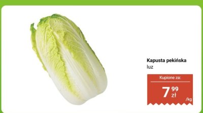 Kapusta pekińska luz promocja w Biedronka