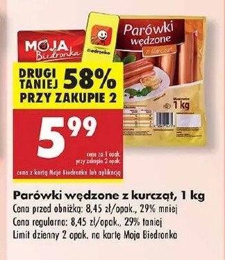 Parówki wędzone z kurcząt promocja