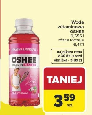 Woda witaminowa OSHEE różne rodzaje promocja w Carrefour Market