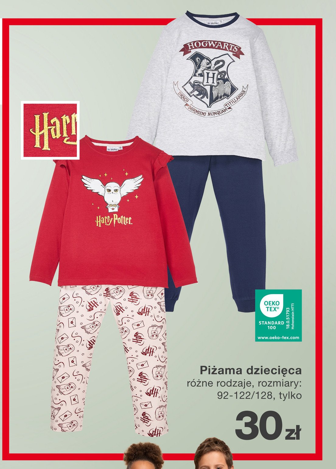 Piżama dziewczęca harry potter 92-128 cm promocja