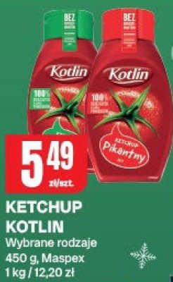 Ketchup Kotlin Wybrane rodzaje 450 g, Maspex promocja w Chorten