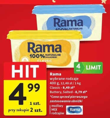 Masło Rama wybrane rodzaje promocja w Intermarche