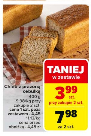 Chleb z prażoną cebulką promocja