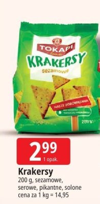 Krakersy Tokami sezamowe promocja w Leclerc