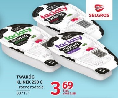 Twaróg klinek Łaciate 250g różne rodzaje promocja w Selgros