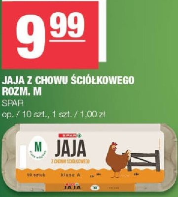 Jaja z chowu ściółkowego rozm. M SPAR promocja w SPAR