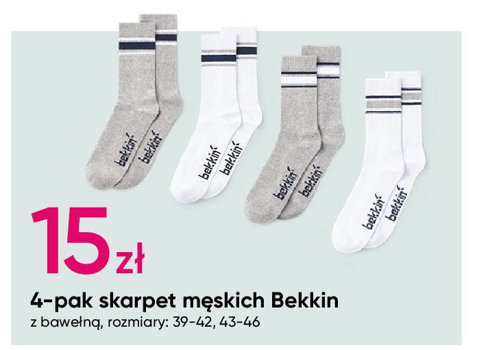 Skarpetki męskie 39-42 Bekkin promocja w Pepco