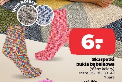 Skarpetki bukla bąbelkowa różne kolory promocja w Netto