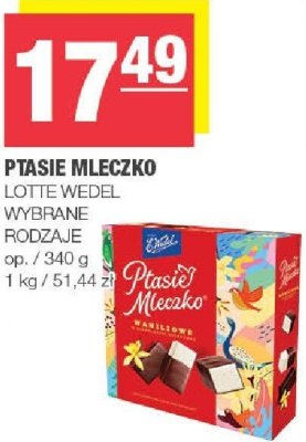 Ptasie mleczko Lotte Wedel promocja w SPAR