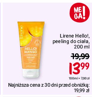Peeling do cia艂a uj臋drniaj膮cy hello mango Lirene dermoprogram promocja