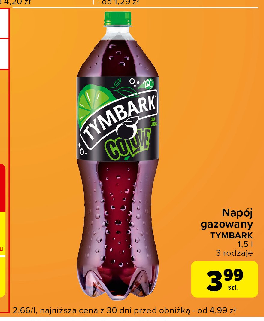 Napój cola + limonka Tymbark colove promocja