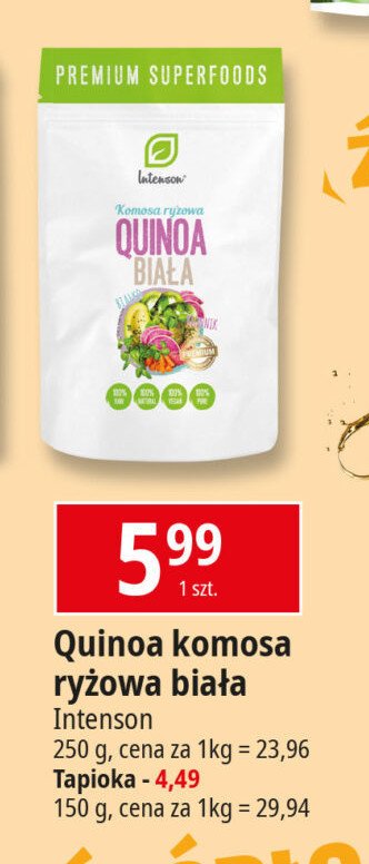 Quinoa - komosa ryżowa biała Intenson promocja