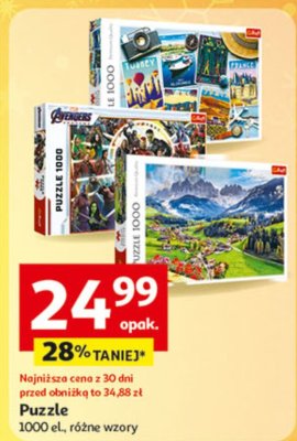 Puzzle 1000 el., różne wzory promocja w Auchan