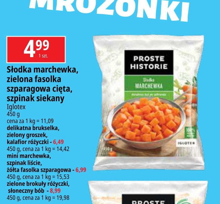 Marchewska mini Iglotex proste historie promocja w Leclerc