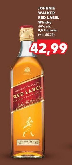 Whisky Johnnie walker red label promocja w Kaufland