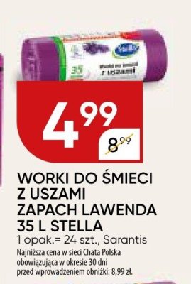 Worki do śmieci z uszami zapach lawenda Stella promocja w Chata Polska