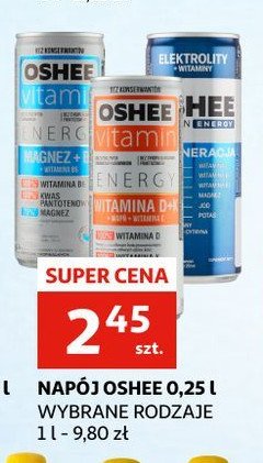 Napój elektrolity + witaminy Oshee vitamin energy promocja