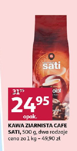 Kawa palona ziarnista o smaku czekoladowym Cafe sati promocja