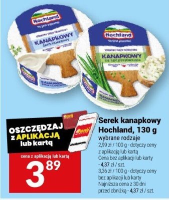Serek kanapkowy Hochland różne rodzaje promocja w Twój Market