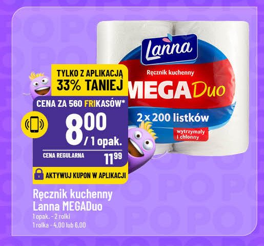 Ręcznik papierowy mega Lanna promocja w POLOmarket