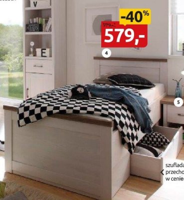 Łóżko LOZ/90 promocja w Black Red White