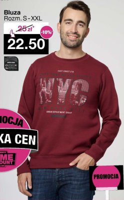 Bluza męska z nadrukiem promocja w Woolworth