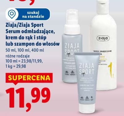 Serum odmładzające Ziaja/Ziaja Sport promocja w Lidl