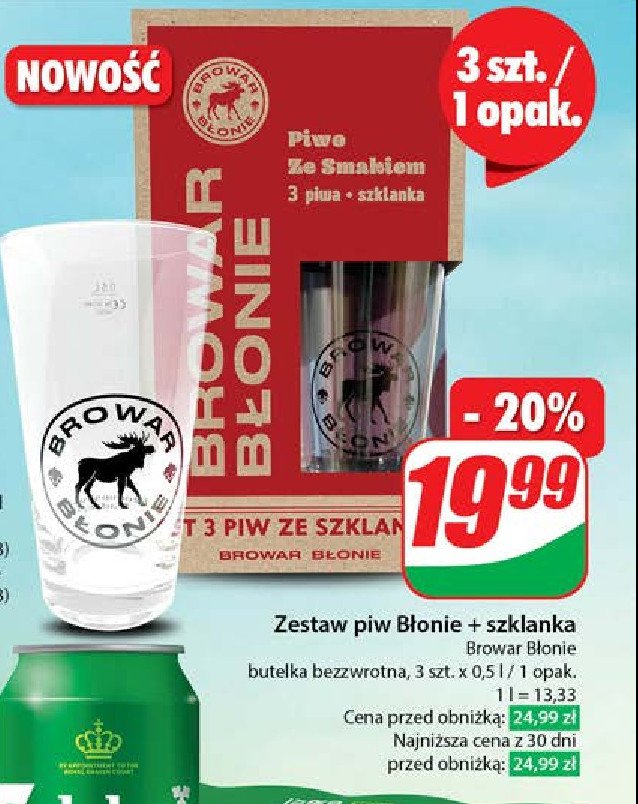 Zestaw piw + szklanka Browar błonie zestaw promocja