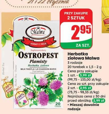 Herbatka ziołowa promocja w Dino