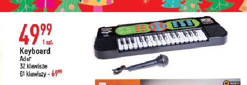 Keyboard 61 klawiszy + mikrofon Adar promocja w Intermarche