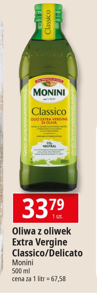 Oliwa z oliwek extra vergine Monini delicato promocja