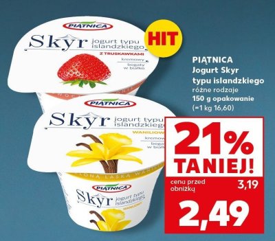 Jogurt Skyr typu islandzkiego różne rodzaje promocja w Kaufland