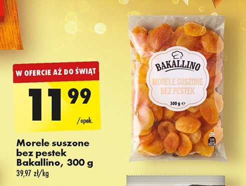 Morele suszone Bakallino promocja