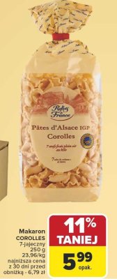 Makaron COROLLES 7-jajeczny Reflets de France promocja w Carrefour