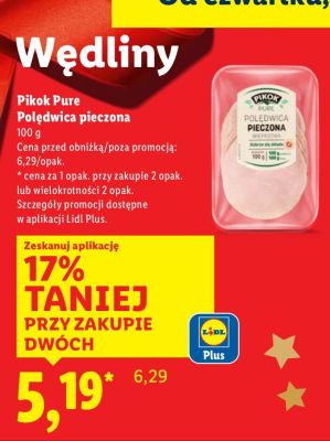 Pikok Pure Polędwica pieczona promocja w Lidl