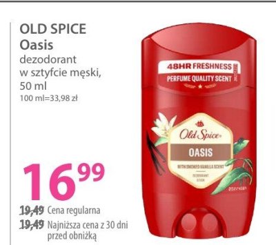 Dezodorant OLD SPICE Oasis w sztyfcie męski promocja w Hebe