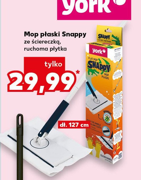 Mop płaski snappy York promocja w Kaufland