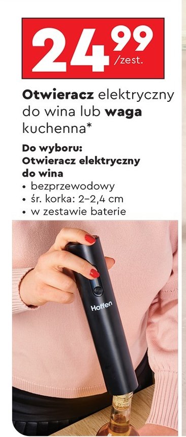 Otwieracz do wina Hoffen promocja w Biedronka