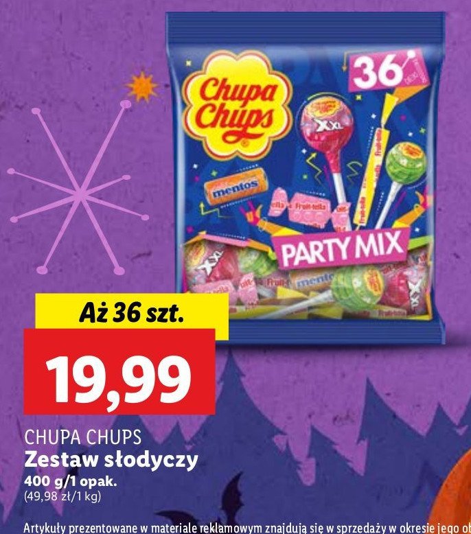 Zestaw słodyczy party mix Chupa chups promocja