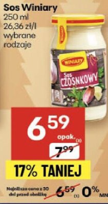Sos Winiary wybrane rodzaje promocja w Delikatesy Centrum