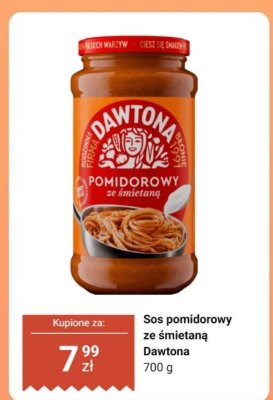 Sos pomidorowy ze śmietaną  promocja w Dino