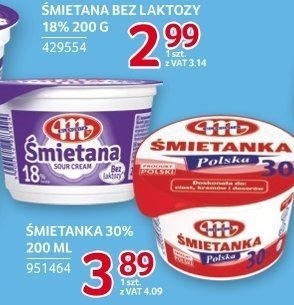 Śmietanka Mlekovita 30% 200ml promocja w Selgros