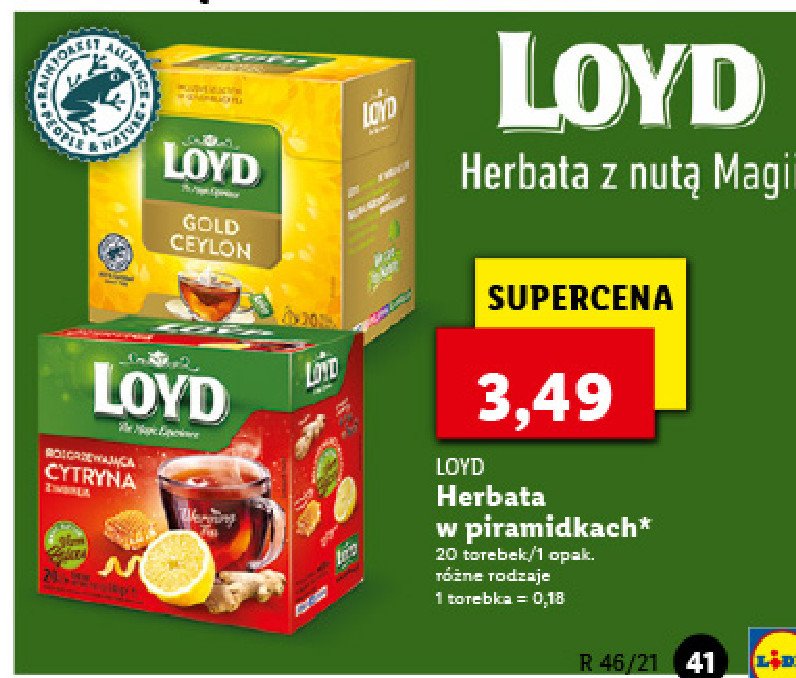 Herbata ekspresowa Loyd tea ceylon promocja