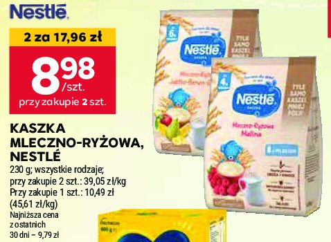 Kaszka mleczno-ryżowa 3 owoce Nestle kaszka promocja