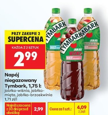 Napój niegazowany jabłko-mięta promocja w Biedronka