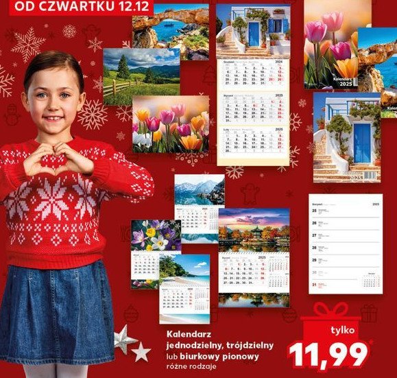 Kalendarz jednodzielny promocja w Kaufland