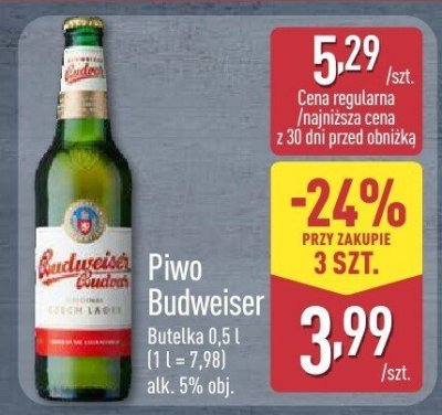 Piwo Budweiser promocja w Aldi