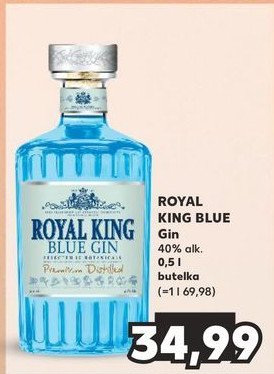 Gin Royal king blue gin promocja